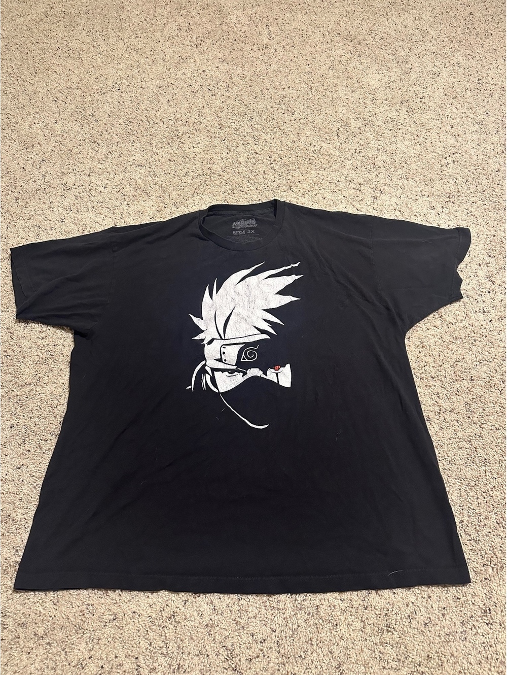 Naruto Shippuden Graphic T-Shirt Size 2X Black Anime Tee